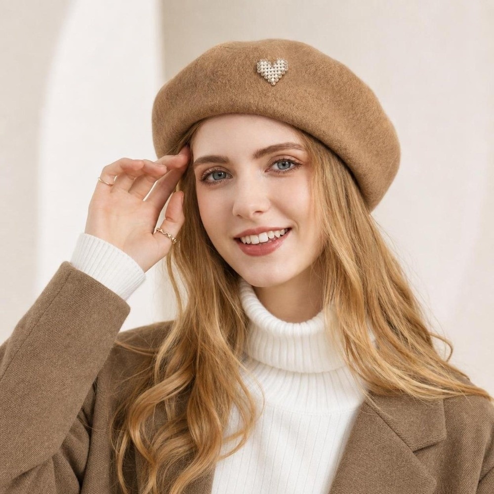 Fashion Warm Winter Wool Beret - Beret French Wool 评论和价格