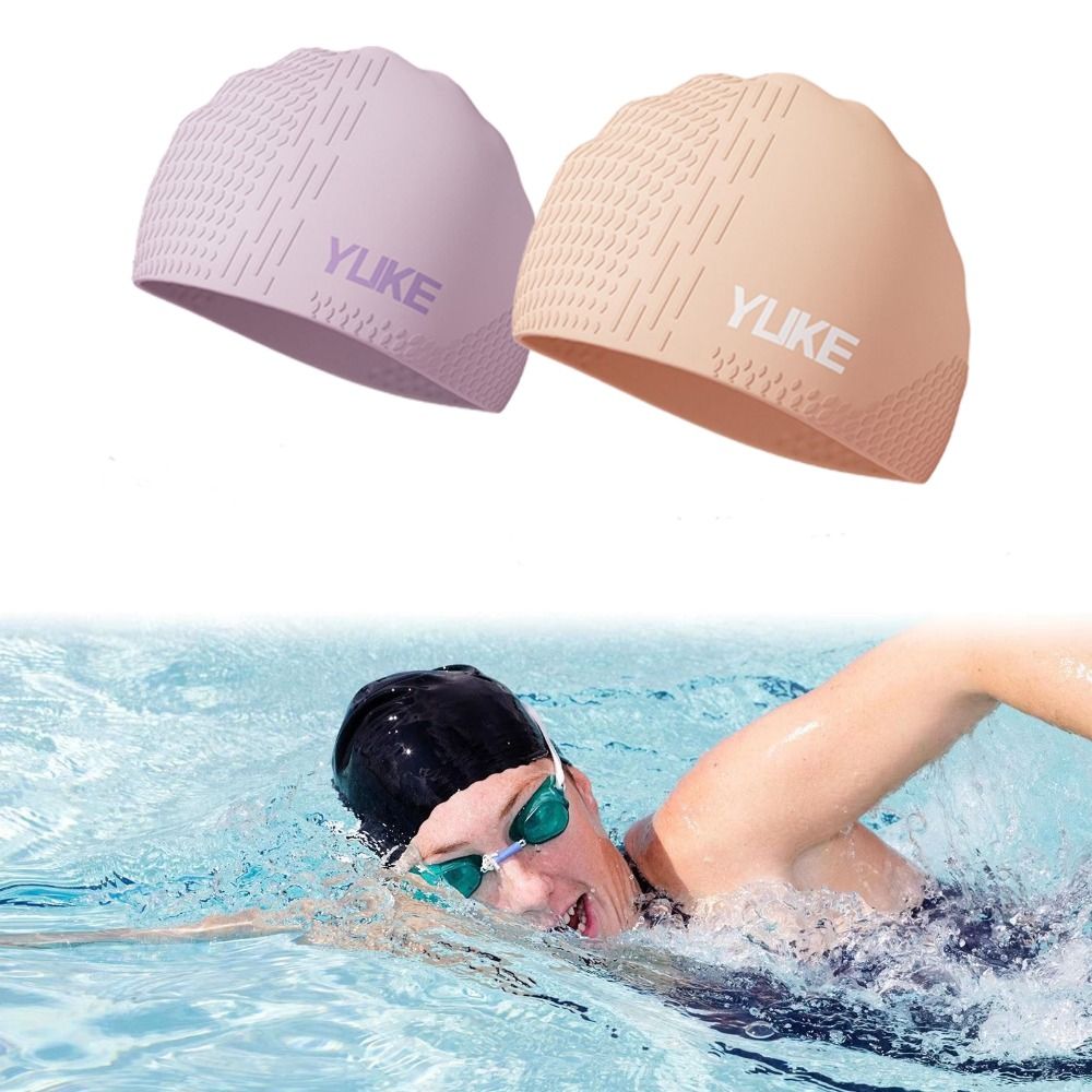Solid Color Swimming Hat Elast - Swim Hat Silicone 评论和价格